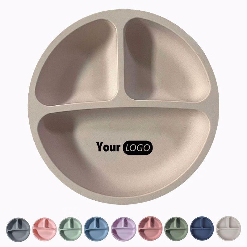 Toddler Silicone Divided Plate With Suction