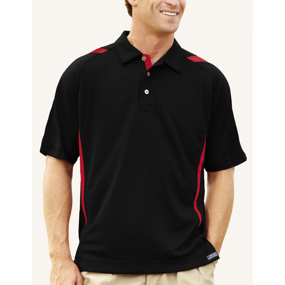 Men's Pegasus Ottoman Color Block Polo Shirt 1