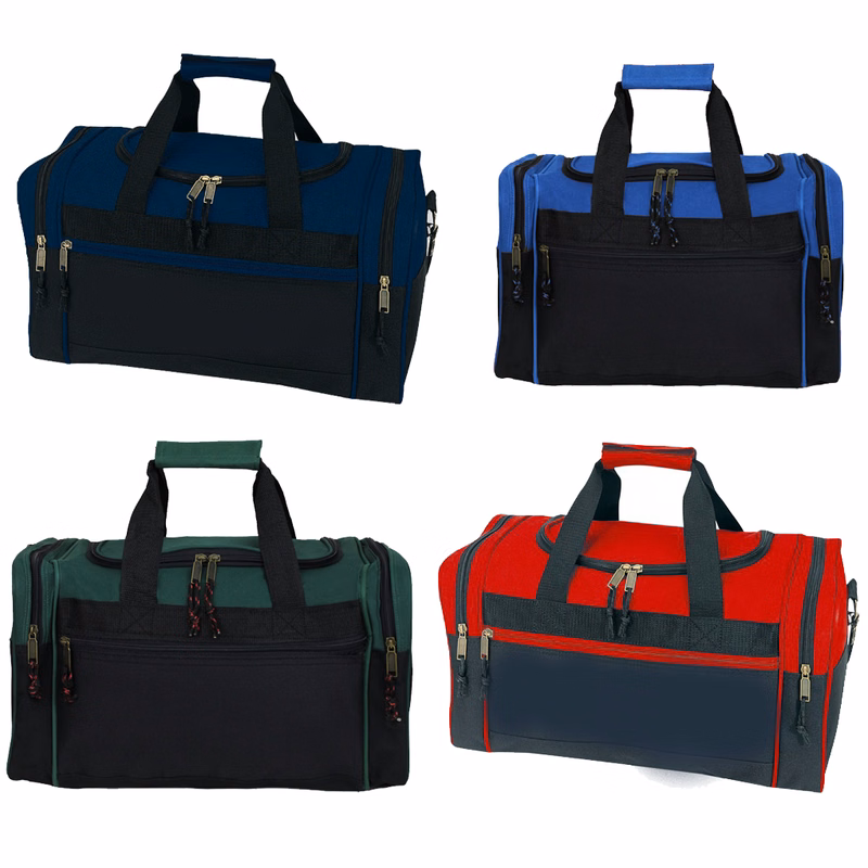 Two Tone Polyester Sports Duffel Bag