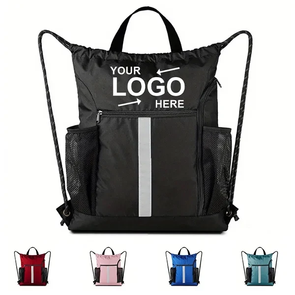 Drawstring Backpack With Shoe Compartment 1