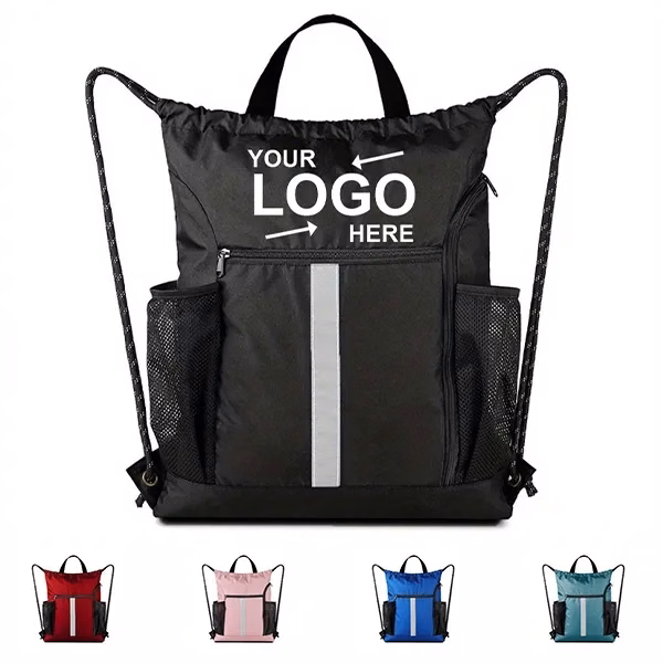 Drawstring Backpack With Shoe Compartment