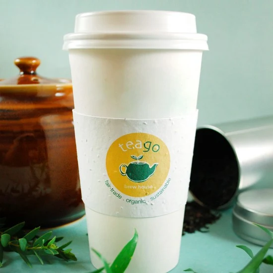 Single-Sided Seed Paper Coffee Cup Sleeves 1