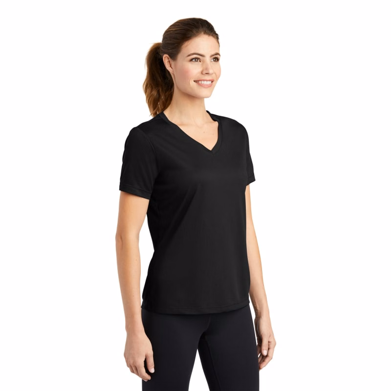 Sport-Tek Women's PosiCharge RacerMesh V-Neck Tee.
