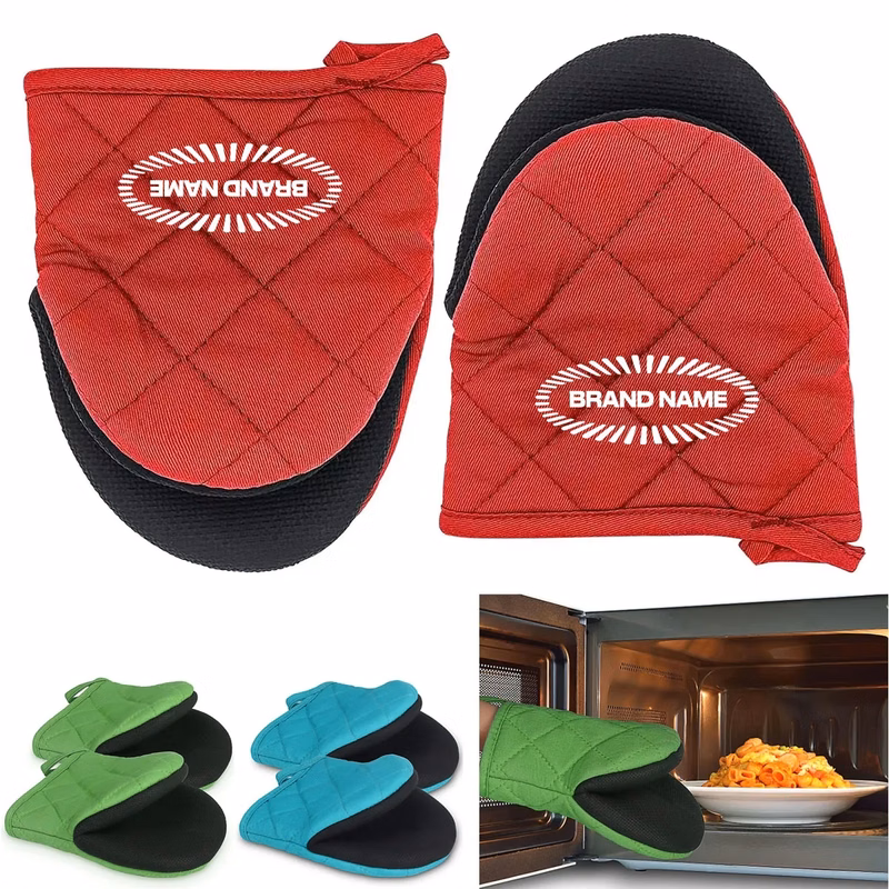 Branded Heat Resistant Baking Oven Cooking Grill Gloves