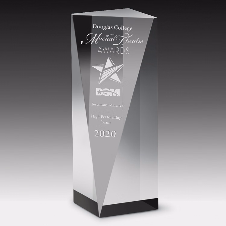 Screen Printed Carved Obelisk Award - 6"