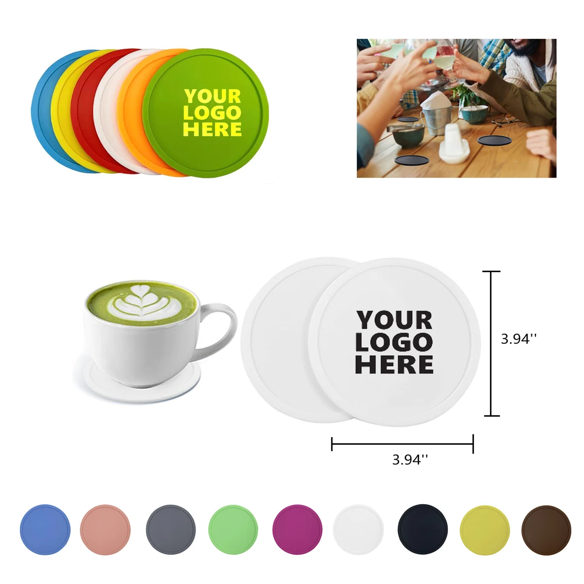Round Cup Heat Resistant Non Slip Coasters MOQ 50 1