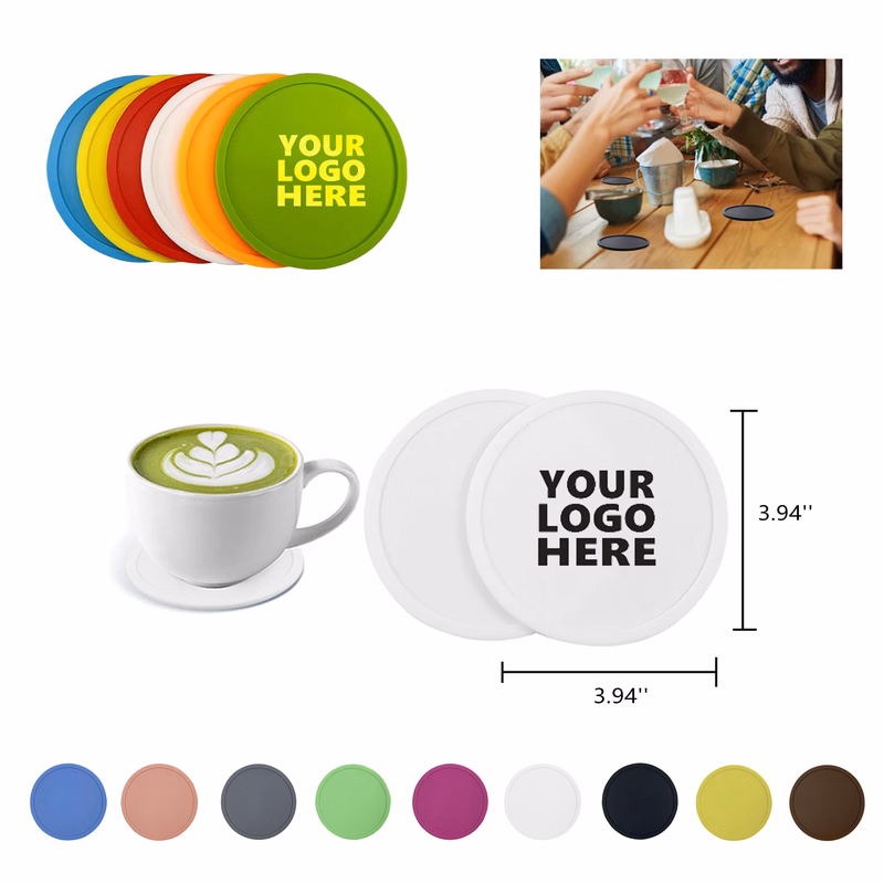 Round Cup Heat Resistant Non Slip Coasters MOQ 50