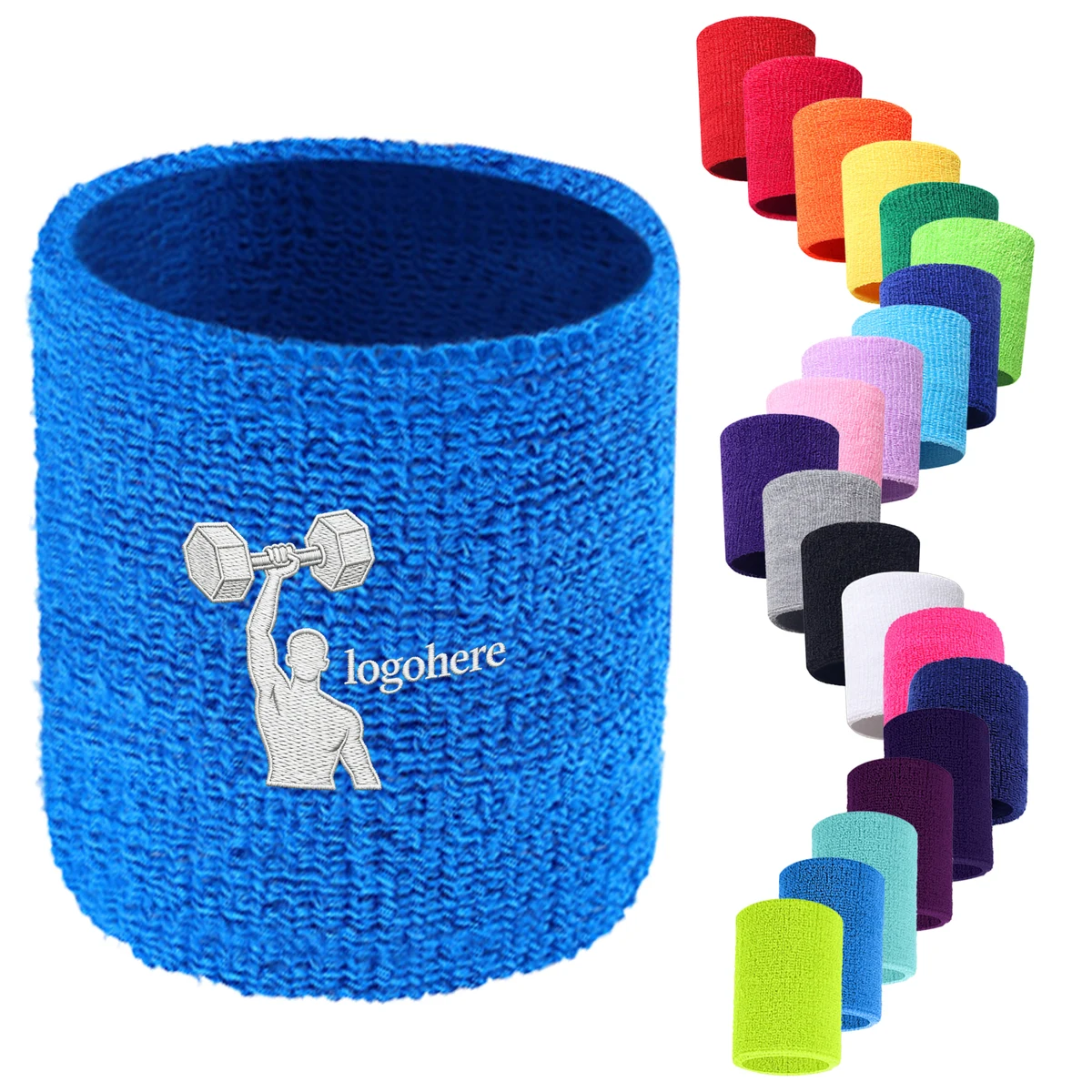 Pro Sports Sweat Embroidered Wristband 1