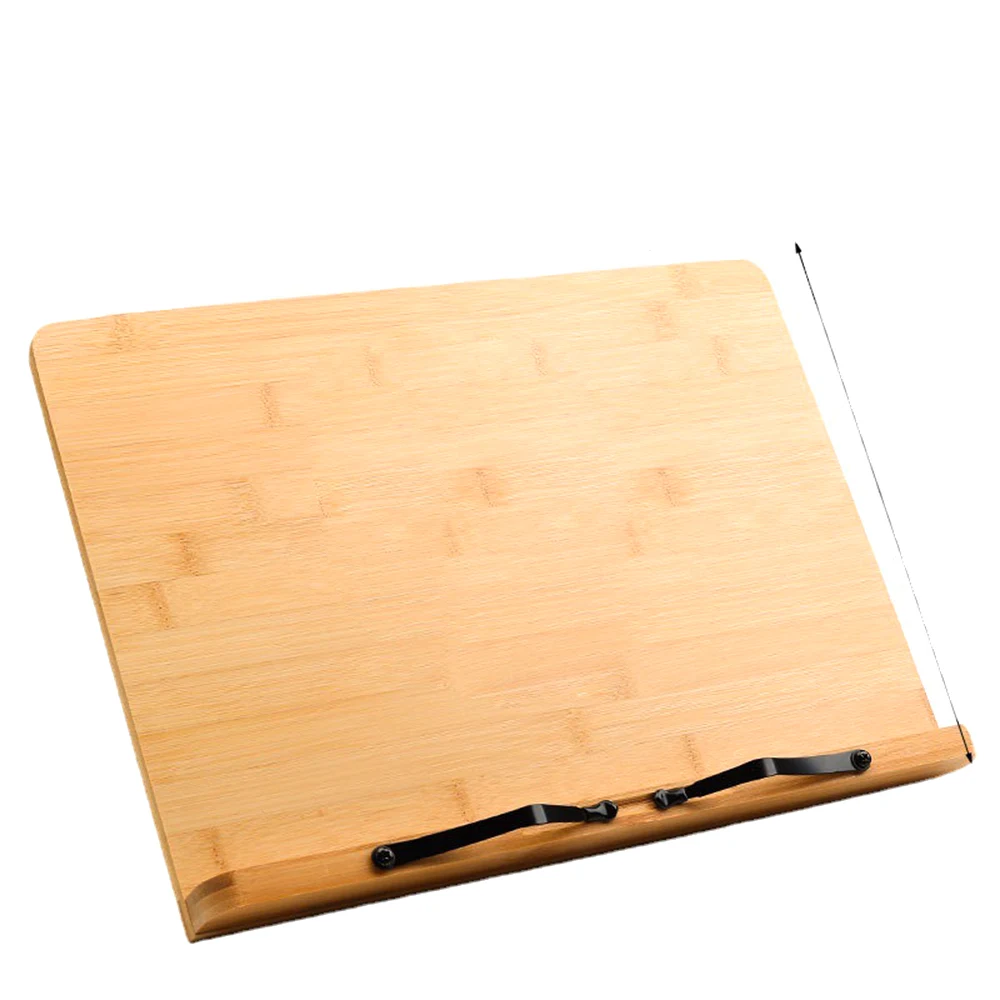 13.4"" X 9.5"" Adjustable Bamboo Book Stands Cookbook Holder 1