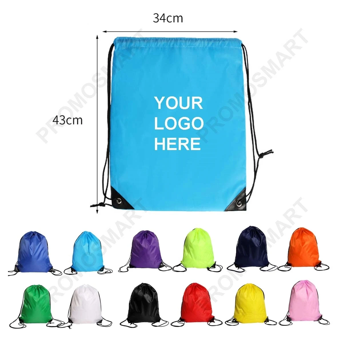 Solid Color Drawstring Backpack 1