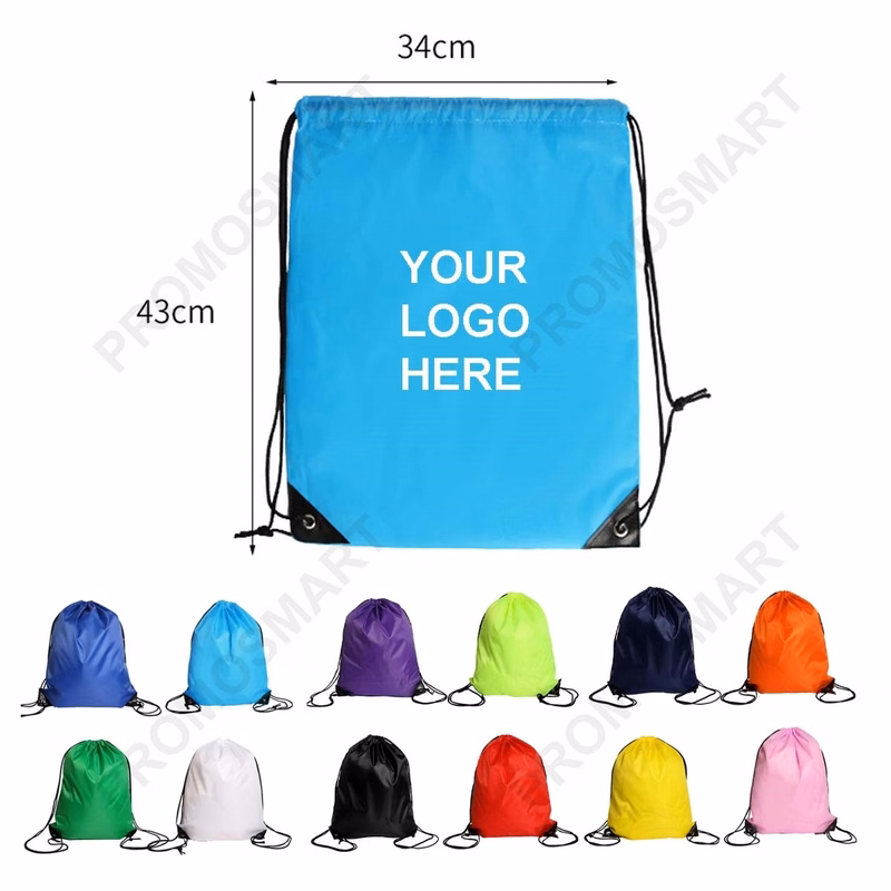 Solid Color Drawstring Backpack