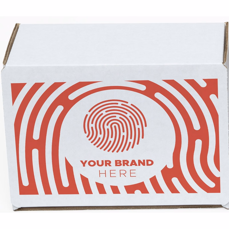 One Color White Display Mailer Box w/Outside Imprint (8" x 6" x 4")