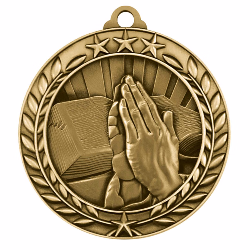 Religion Wreath Award Medallion (2-3/4")