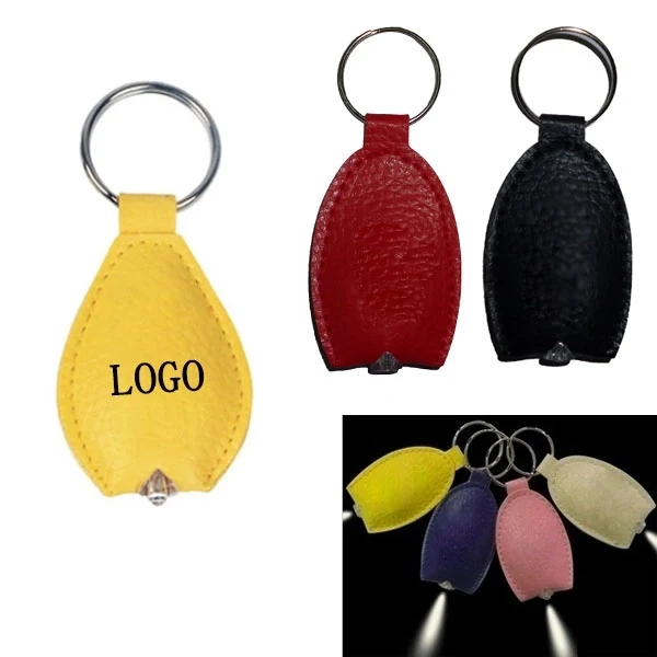 LED PU Leather Keychain 1