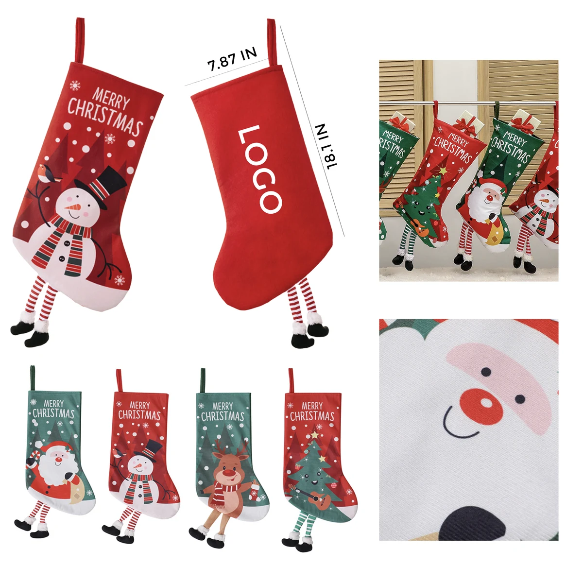 MOQ 10 PCS Personalized Christmas Sock 1