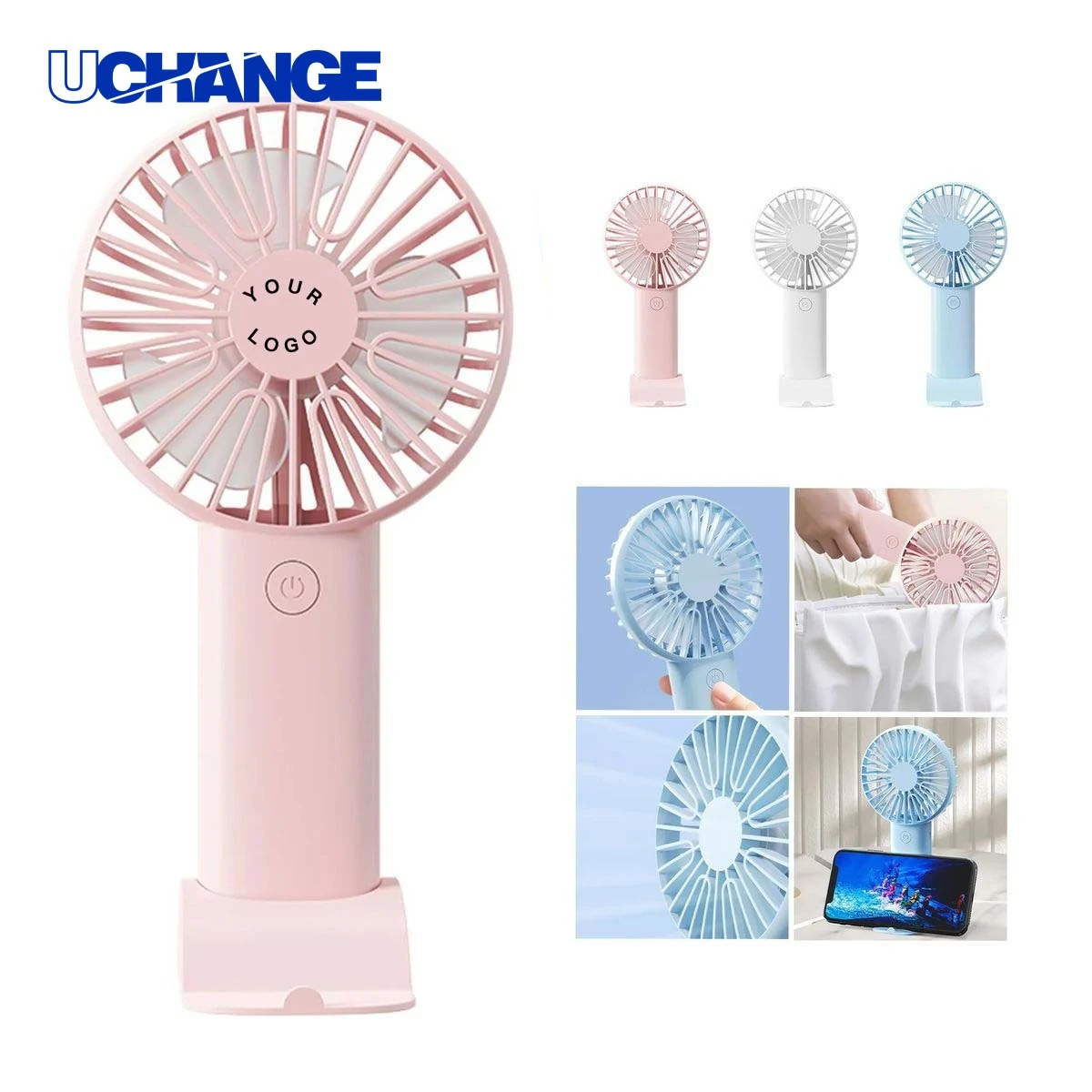 Rechargeable Fan Tool with Phone Stand Base Compact Size 1