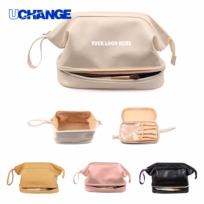 Travel Double Layer Makeup Bag Organizer