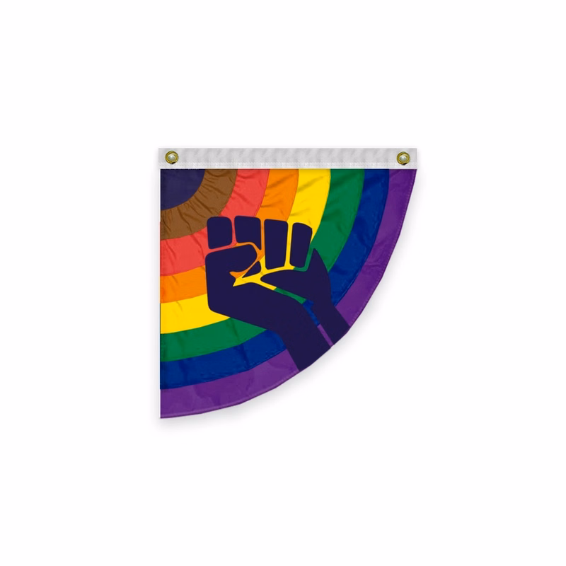 3'x3' POC with fist Pleated Half Fan- Right Side