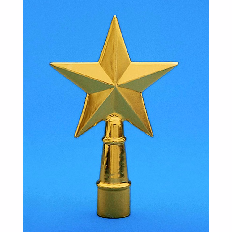 Golden Plated Texas Star Indoor Flag Pole Ornament