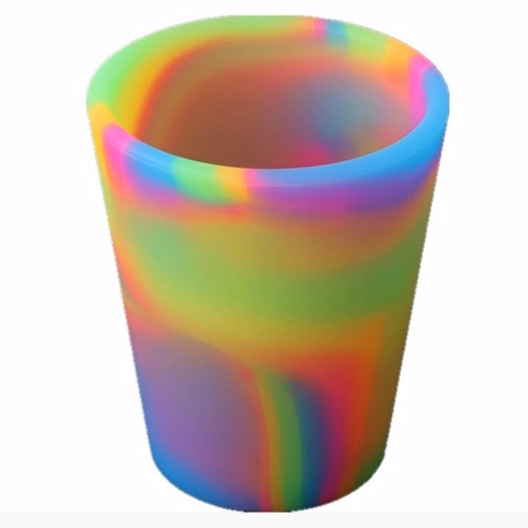 Colorful Silicone Unbreakable Wine Glasses Stemless Cup