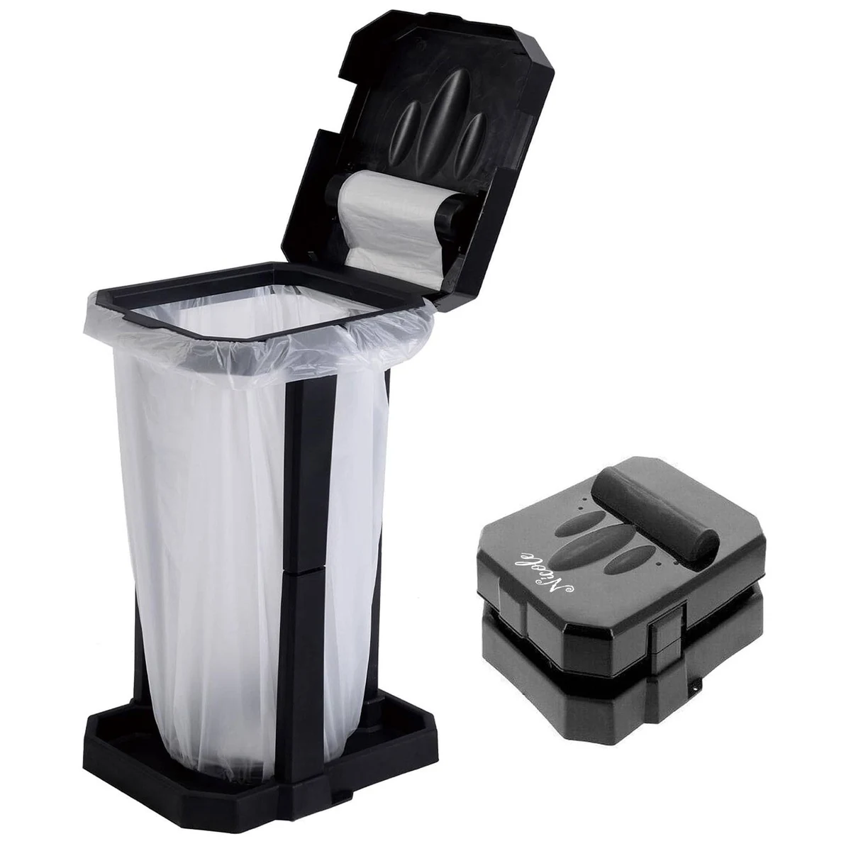 Foldable Outdoor Trash Bag Holder W/ Lid 1