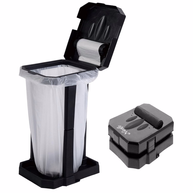 Foldable Outdoor Trash Bag Holder W/ Lid