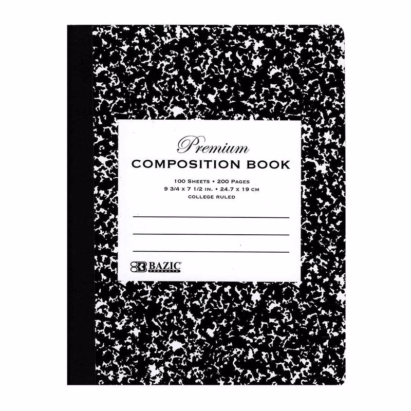 Marbled Composition Notebooks - 100 Sheets College Ruled