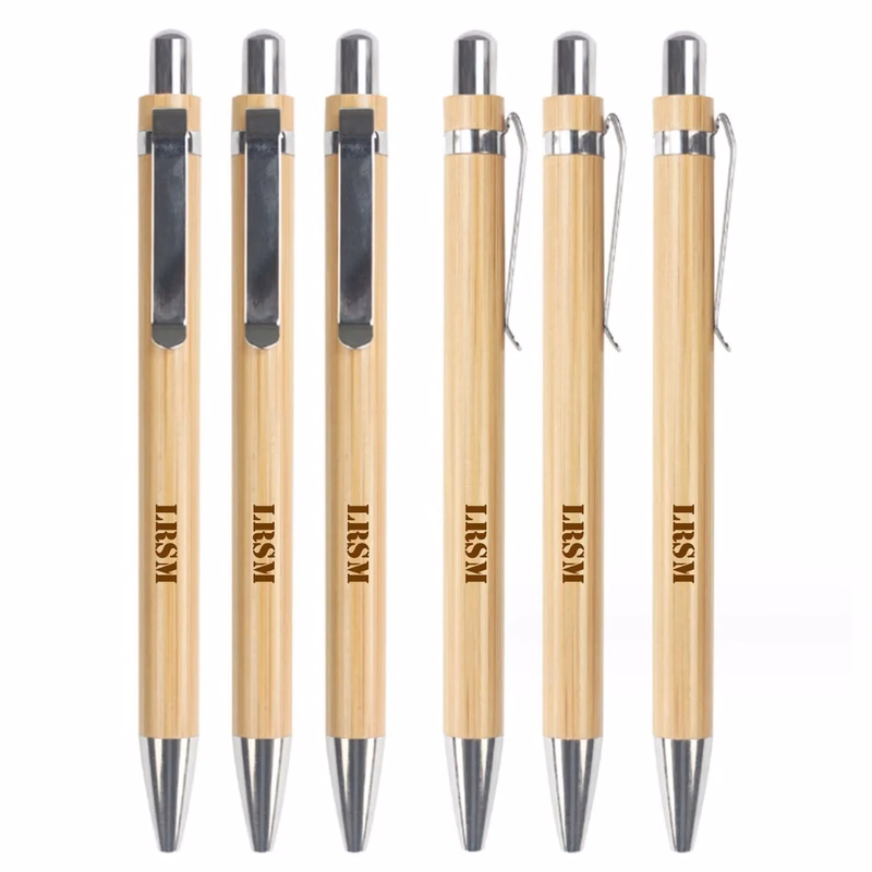 Bamboo Wooden Sustainable Retractable Ballpoint Pen
