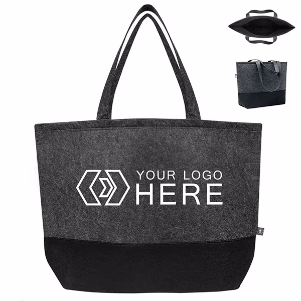 Roosevelt rPET Felt Tote Bag- 15H x 21W x 5D IN