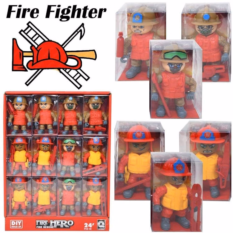 Fire Fighter Toy Figures 3"