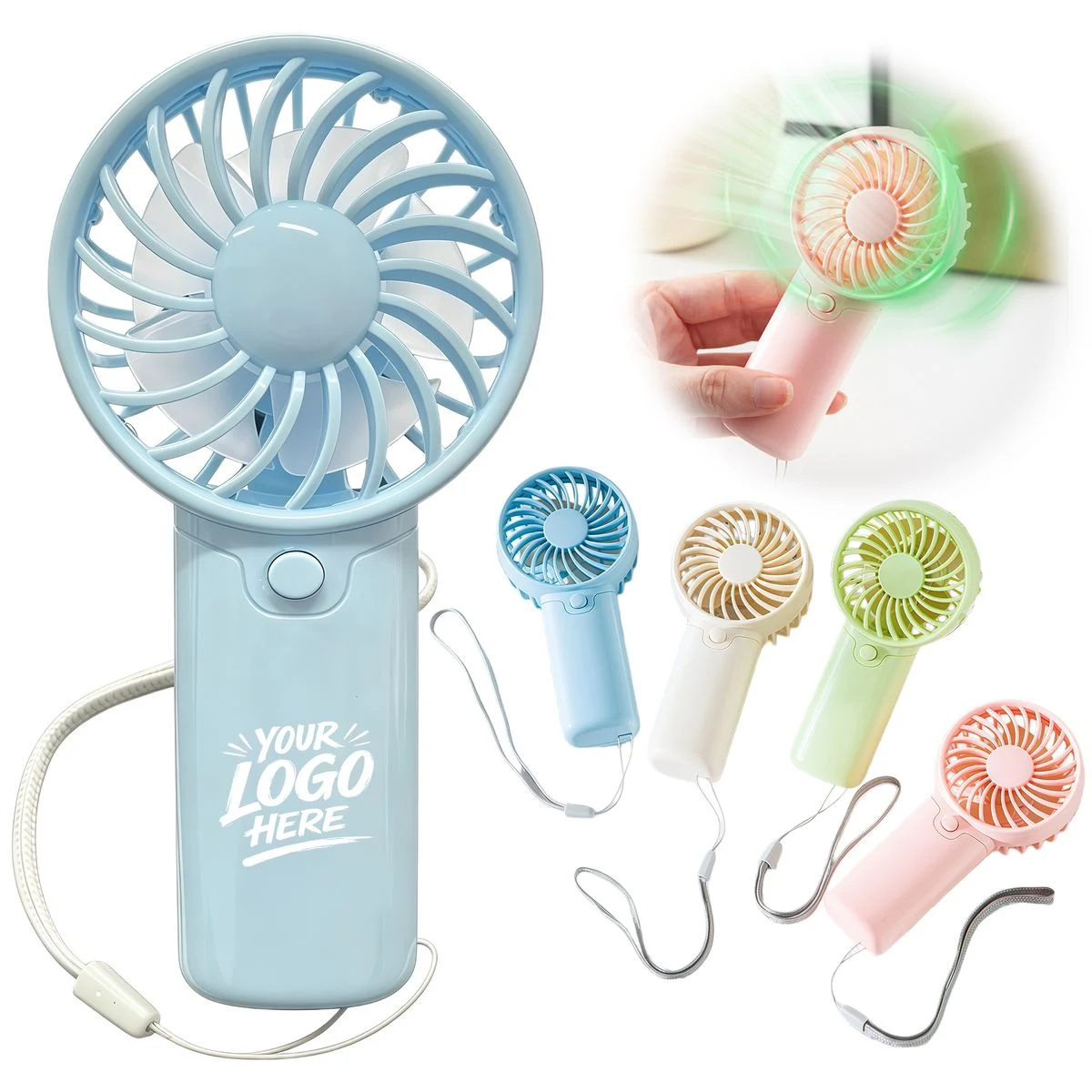 Mini Handheld Fan Powered By Two AAA Batteries 1