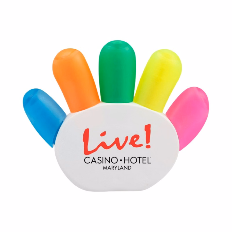 Five Color Finger Shaped Highlighters