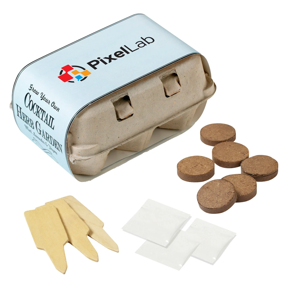 Grow Your Own Cocktail Herb Garden Kit w/Seeds 1