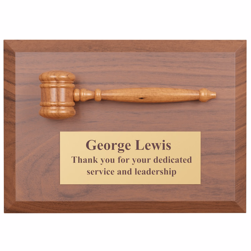 5" x 7" Gavel Plaque