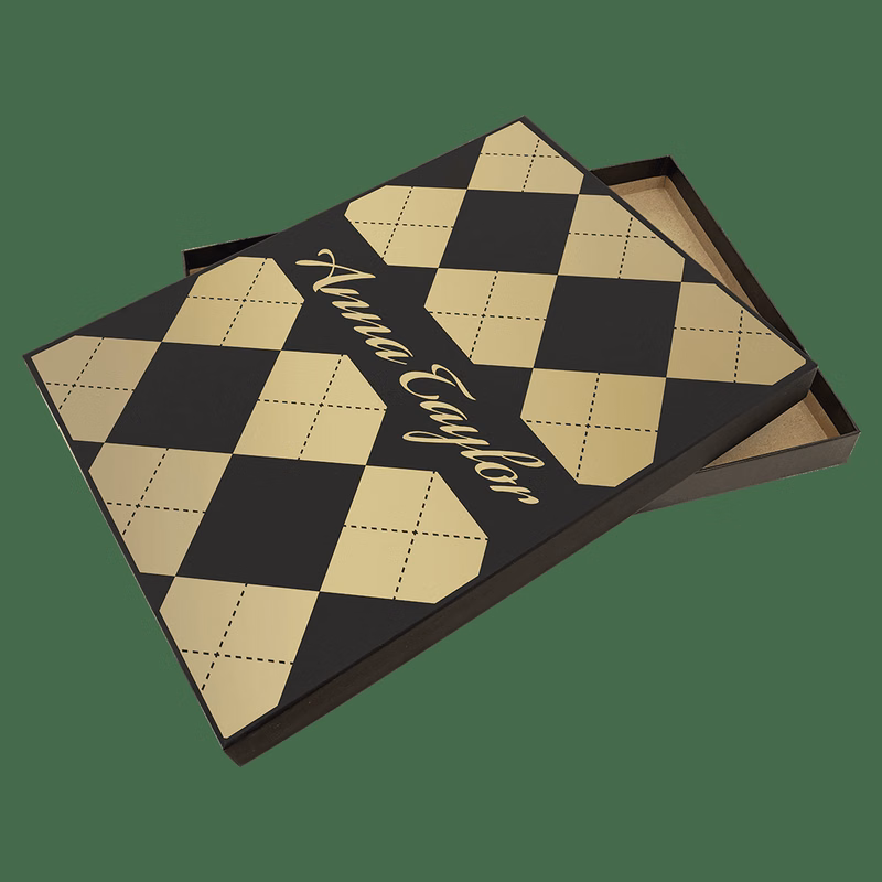 Black/Gold 9 X 12 Lazerburst Plaque Presentation Box