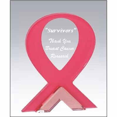 7" Pink Ribbon Standup Acrylic