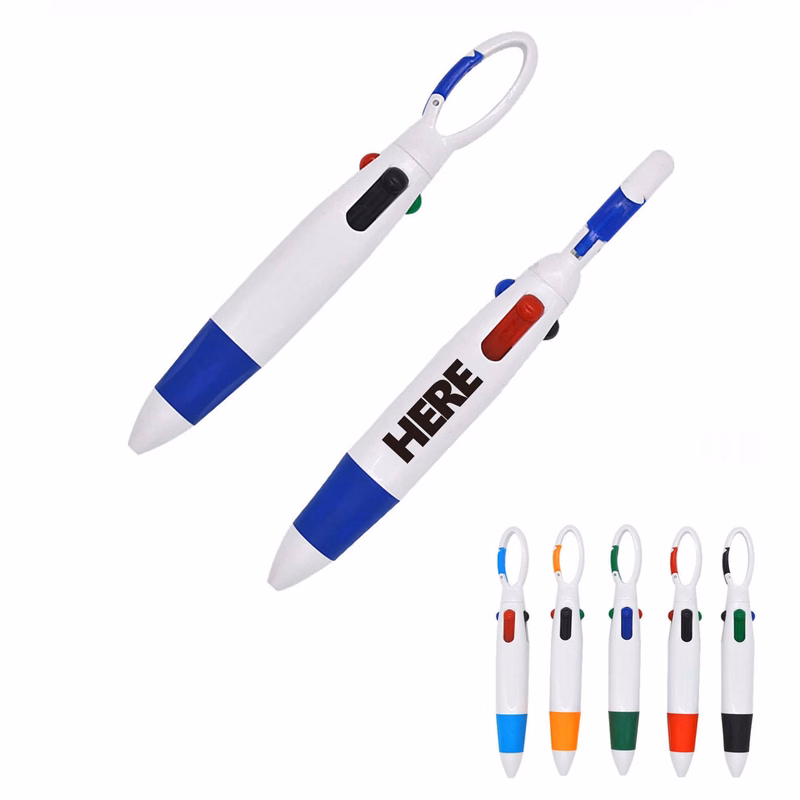 Four Color Carabiner Ballpoint Pen