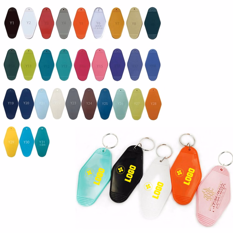 Vintage Keychain ?C Customizable Plastic Hotel Tag