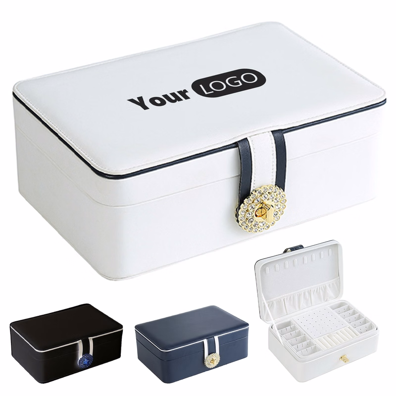Pu Deluxe Jewelry Storage Box With Multiple Compartments