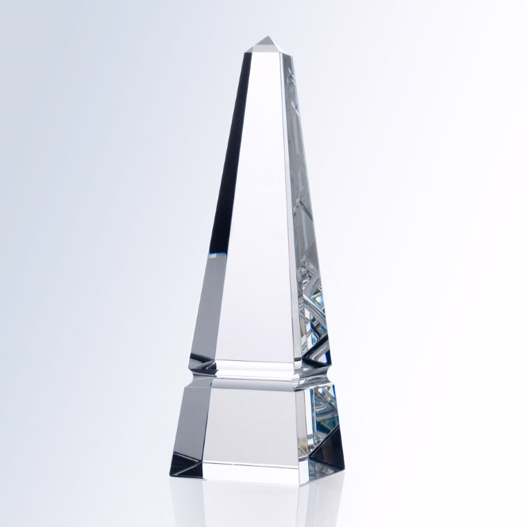 Medium Groove Obelisk Optic Crystal Award