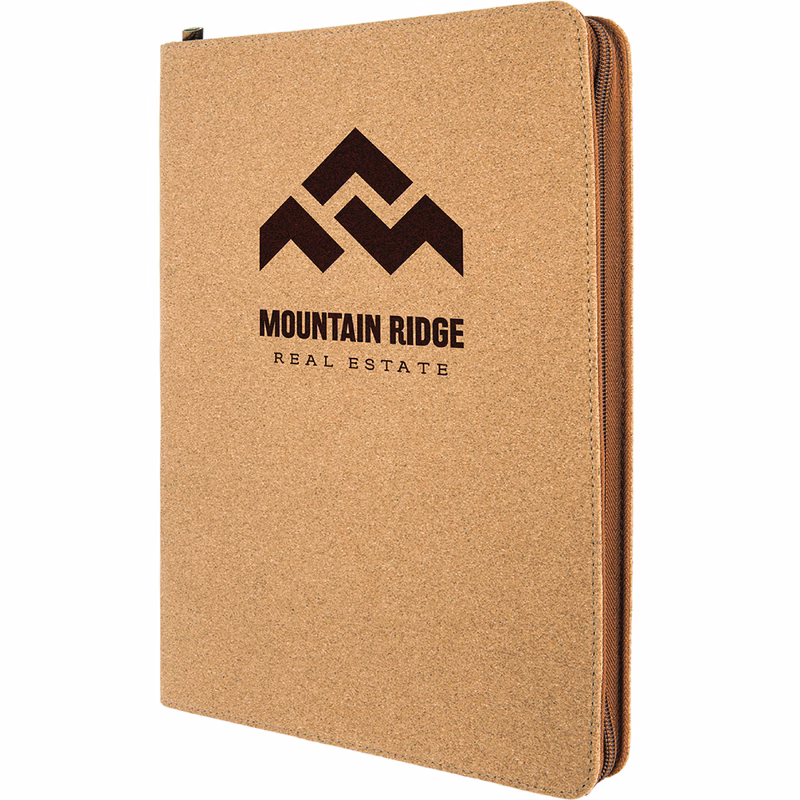 9" x 12" Agglomerated Cork Portfolio with Zipper