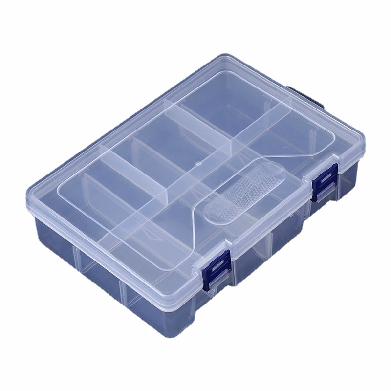 Double-layer 8 Grids Plastic Clear Organizer Box