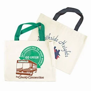 Natural Canvas Flat Tote Bag (14 1/2"x11"), custom tote bag with logo imprint 1