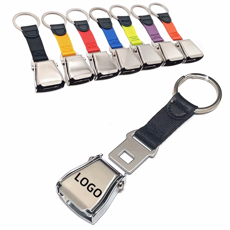 MOQ Authentic Airplane Seatbelt Keychain Travel Luggage Tag