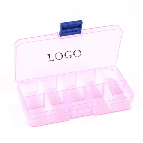 Easy-Carry 10 Compartment Storage Box Pill Organizer 1