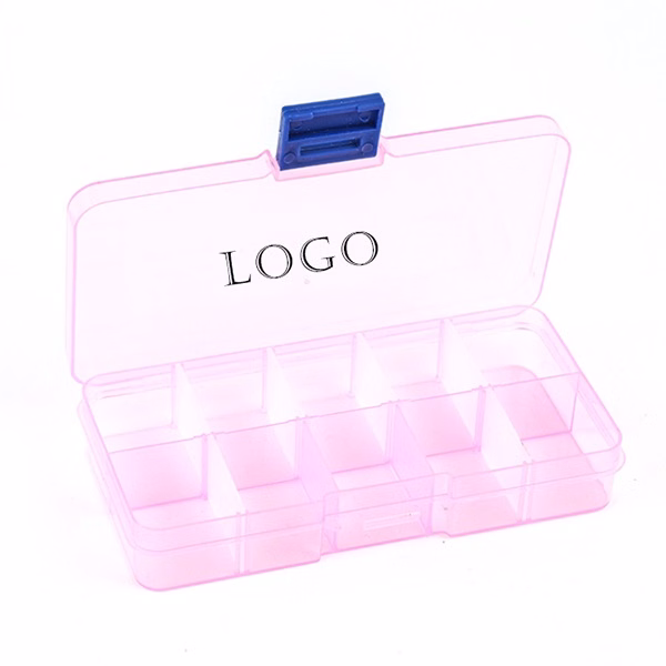 Easy-Carry 10 Compartment Storage Box Pill Organizer