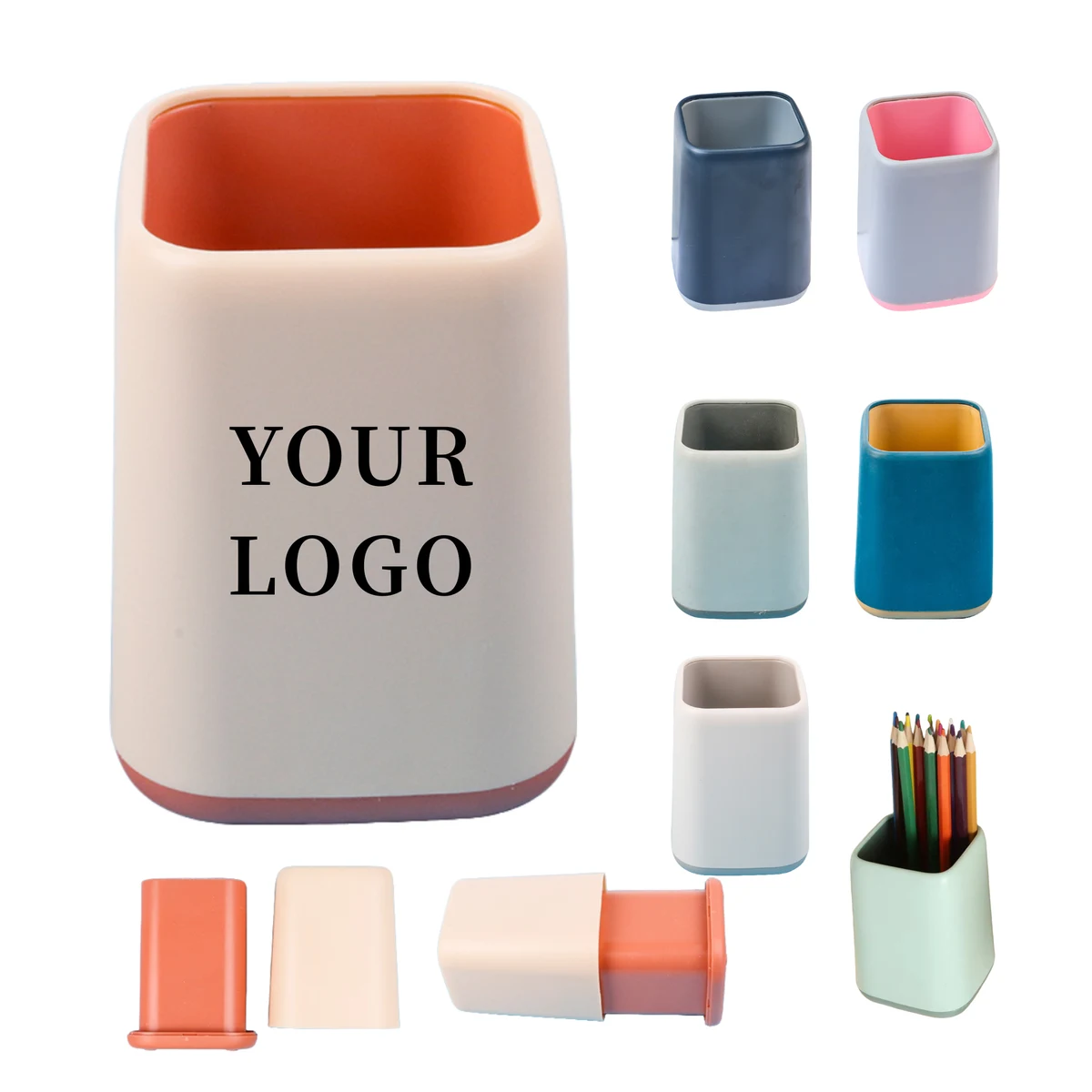Two-Tone Organizer Holder Pens Makeup Tools 1