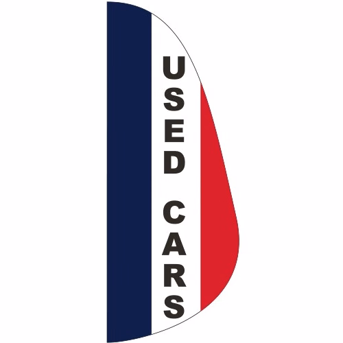 "USED CARS" 3' x 8' Message Feather Flag