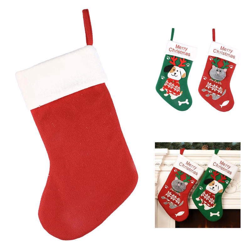 Christmas Stocking with Classic White Cuff