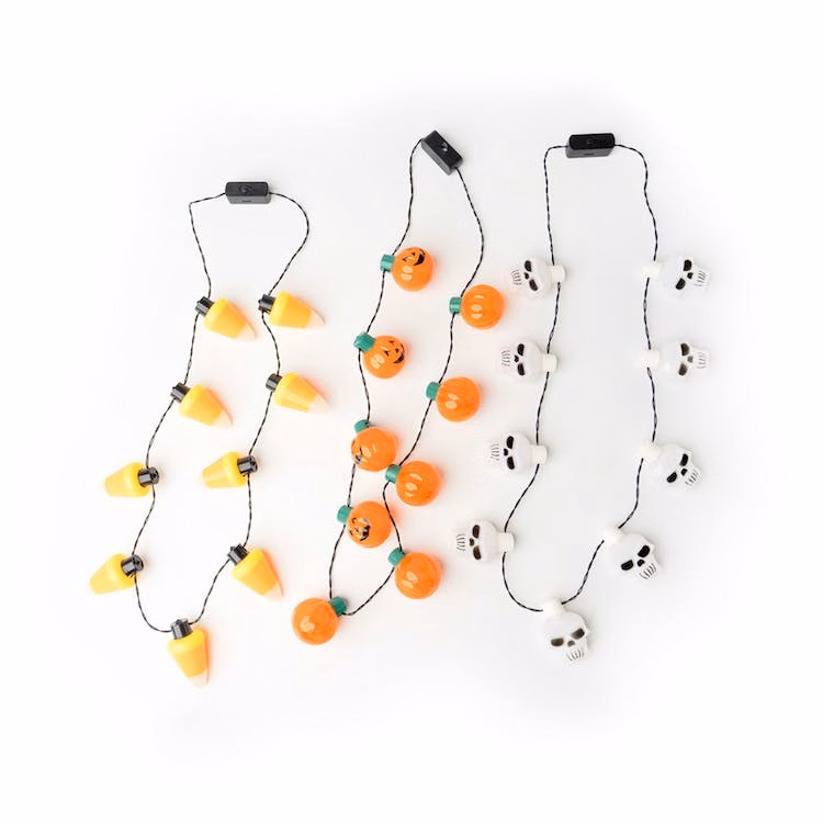 Flashing Halloween Necklaces - 3 Styles Jumbo